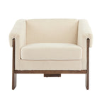 Mid-Century Modern PU Leather Accent Arm Chair Caramel