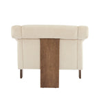 Mid-Century Modern PU Leather Accent Arm Chair Caramel