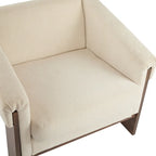 Mid-Century Modern PU Leather Accent Arm Chair Caramel
