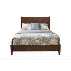Brown Solid Mahogany Wood California King Platform Bed Frame