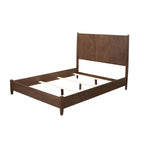 Brown Solid Mahogany Wood California King Platform Bed Frame