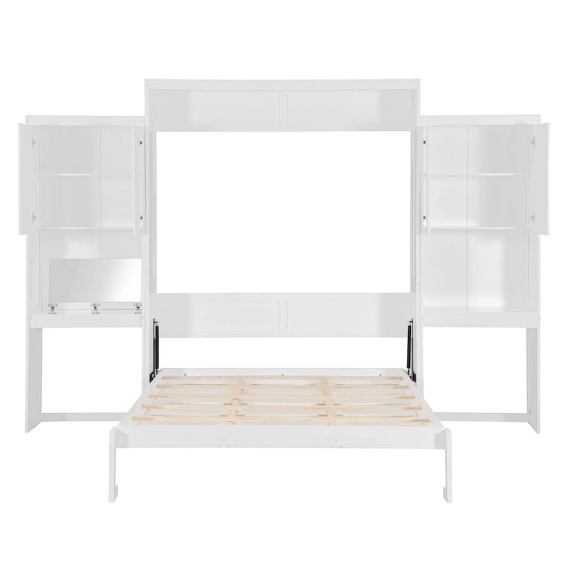 25 Inch Square Glass Top Accent Table with Marble Shelf Antique Gold
