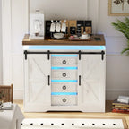 5-Drawer Accent Cabinet with LED Lighting and Motion Sensor