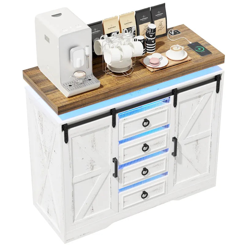 5-Drawer Accent Cabinet with LED Lighting and Motion Sensor