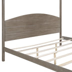 Himmelbett aus Kiefernholz mit Kopfteil und gewaschenem Finish