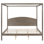 Himmelbett aus Kiefernholz mit Kopfteil und gewaschenem Finish