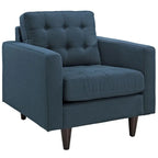 Mid-Century Modern Button-Tufted Upholstered Accent Armchair