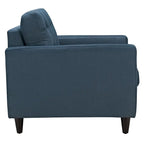 Mid-Century Modern Button-Tufted Upholstered Accent Armchair