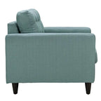 Mid-Century Modern Button-Tufted Upholstered Accent Armchair