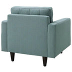 Mid-Century Modern Button-Tufted Upholstered Accent Armchair