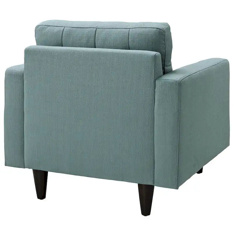 Mid-Century Modern Button-Tufted Upholstered Accent Armchair