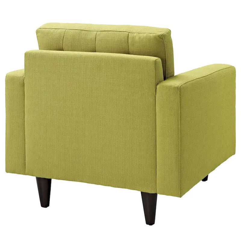 Mid-Century Modern Button-Tufted Upholstered Accent Armchair