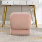 Velvet Fabric S-shape Ottoman Makeup Stool Footstool