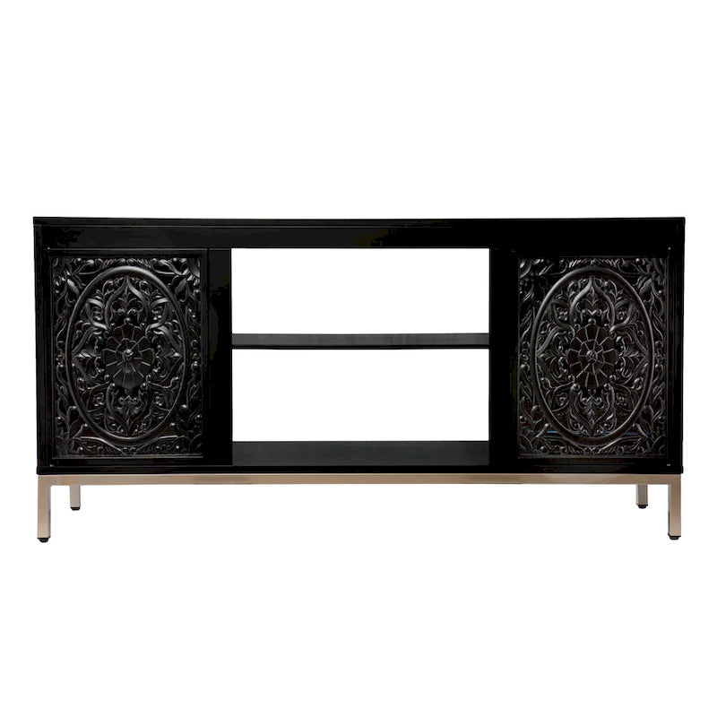 Low Profile Media TV Stand with Storage Fits 56 Inch