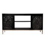 Low Profile Media TV Stand with Storage Fits 56 Inch