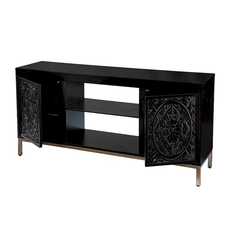 Low Profile Media TV Stand with Storage Fits 56 Inch