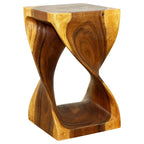 Haussmann Original Wood Twist Stool 12 X 12 X 20 In High Oak Oil - 12 x 12 x 20