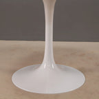 White Round Pedestal Tulip Dining Table Three Sizes Available