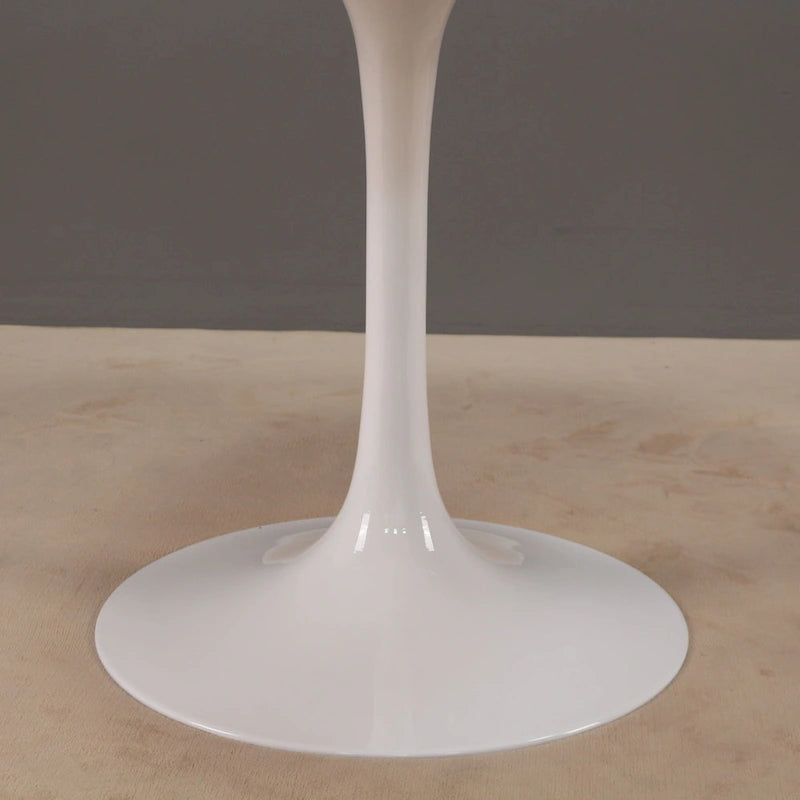 White Round Pedestal Tulip Dining Table Three Sizes Available