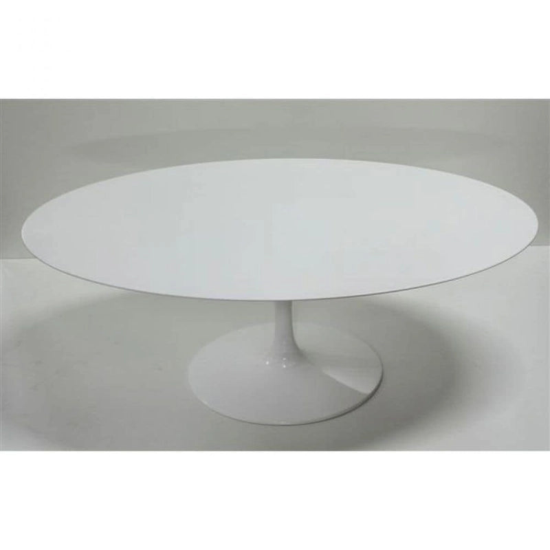 White Round Pedestal Tulip Dining Table Three Sizes Available