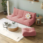 Gray Upholstered Storage Ottoman Bench Padded Seat Wooden Legs