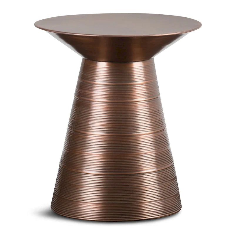 Industrial 18 Inch Wide Metal Accent Side Table Fully Assembled