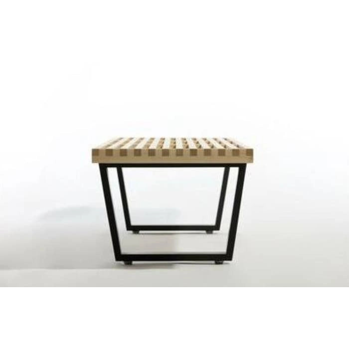 48 Inch Modern Manufactured Wood Bench Natural Walnut Finish