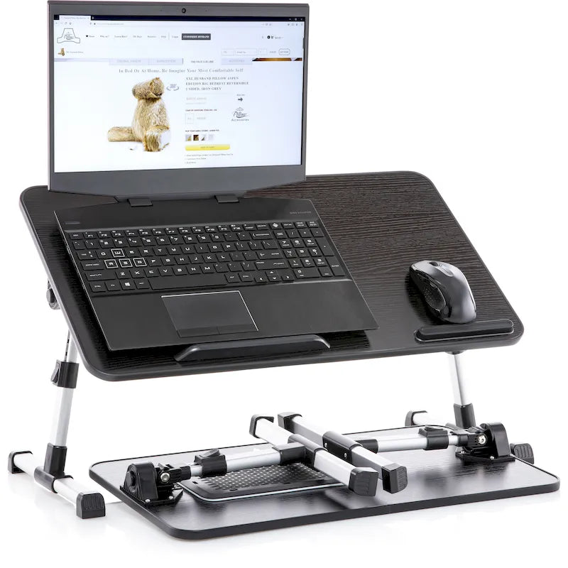Portable Lap Desk with Dual Cushion and Tablet Slot