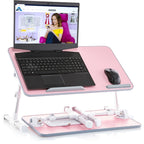 Tragbarer Laptop-Tisch mit zwei Polstern und Tablet-Fach