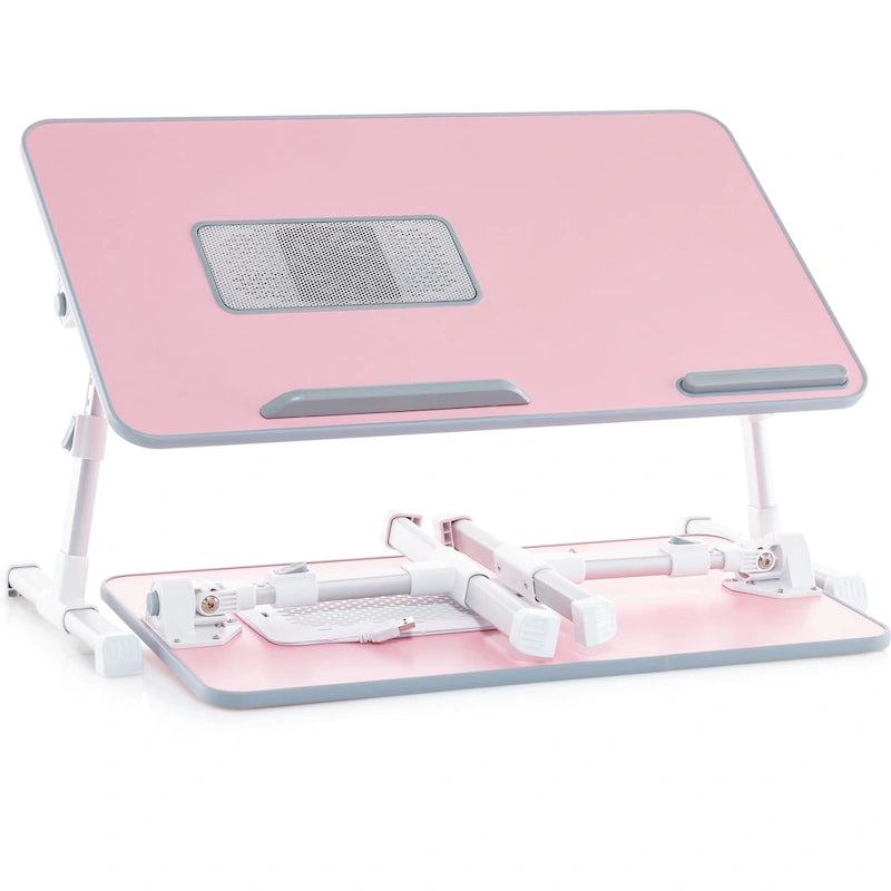 Tragbarer Laptop-Tisch mit zwei Polstern und Tablet-Fach