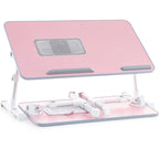 Tragbarer Laptop-Tisch mit zwei Polstern und Tablet-Fach