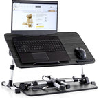 Tragbarer Laptop-Tisch mit zwei Polstern und Tablet-Fach