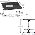 Tragbarer Laptop-Tisch mit zwei Polstern und Tablet-Fach