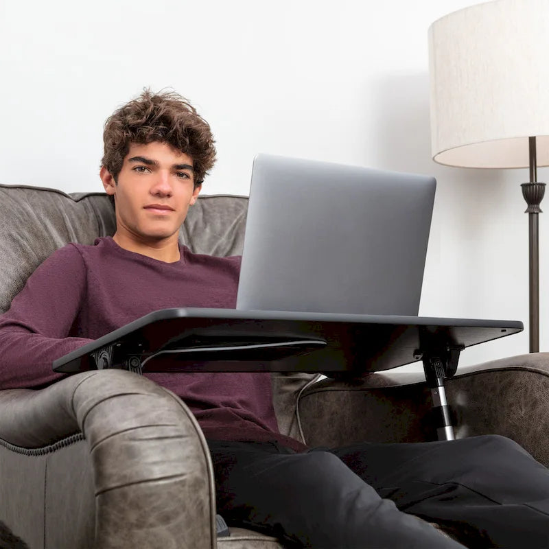 Tragbarer Laptop-Tisch mit zwei Polstern und Tablet-Fach