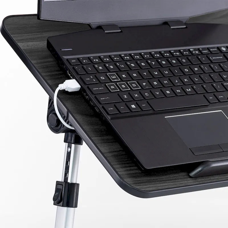 Tragbarer Laptop-Tisch mit zwei Polstern und Tablet-Fach