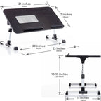 Tragbarer Laptop-Tisch mit zwei Polstern und Tablet-Fach