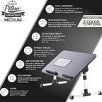 Tragbarer Laptop-Tisch mit zwei Polstern und Tablet-Fach