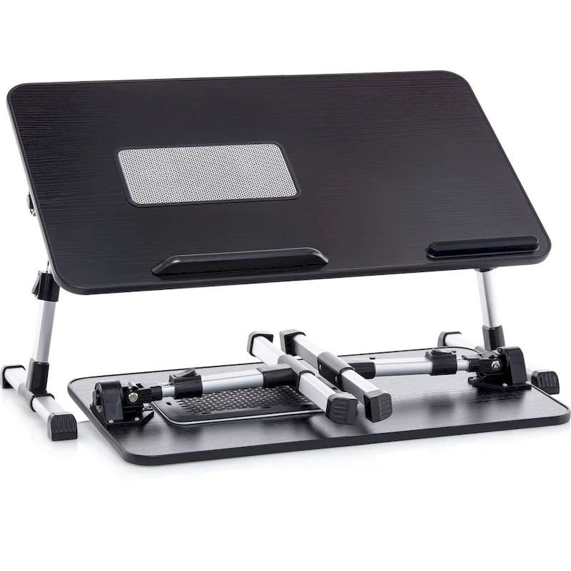 Tragbarer Laptop-Tisch mit zwei Polstern und Tablet-Fach