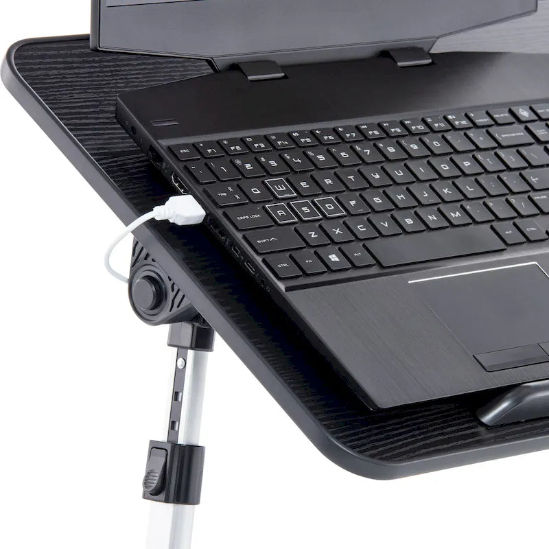 Tragbarer Laptop-Tisch mit zwei Polstern und Tablet-Fach