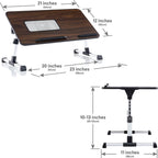 Tragbarer Laptop-Tisch mit zwei Polstern und Tablet-Fach