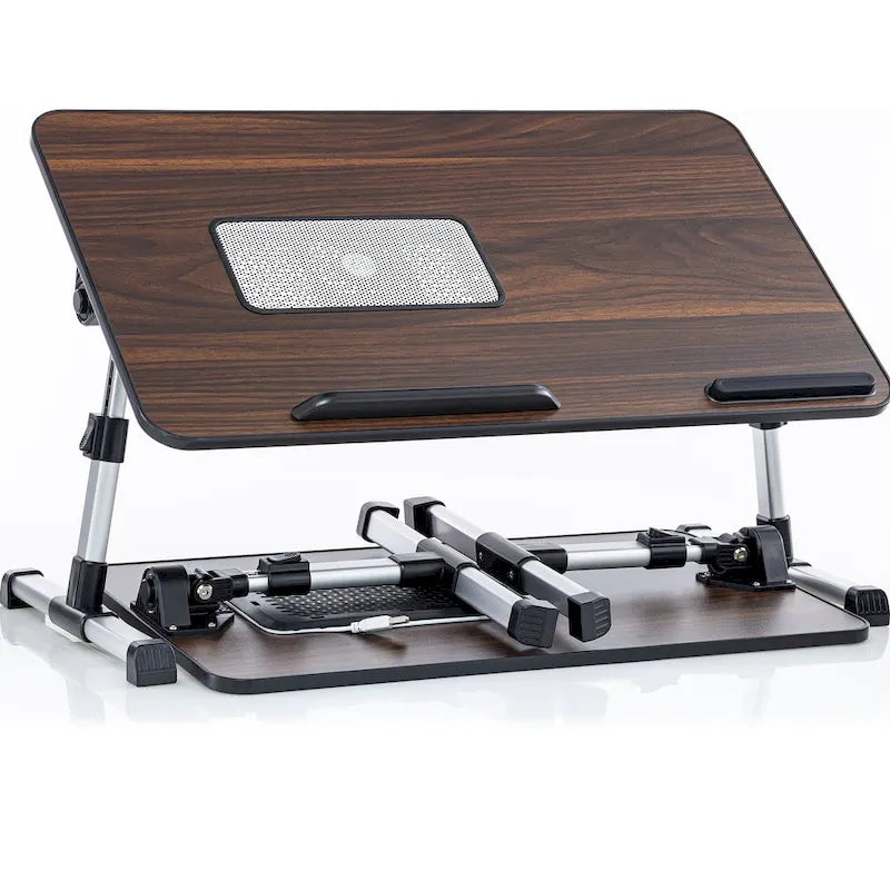 Tragbarer Laptop-Tisch mit zwei Polstern und Tablet-Fach