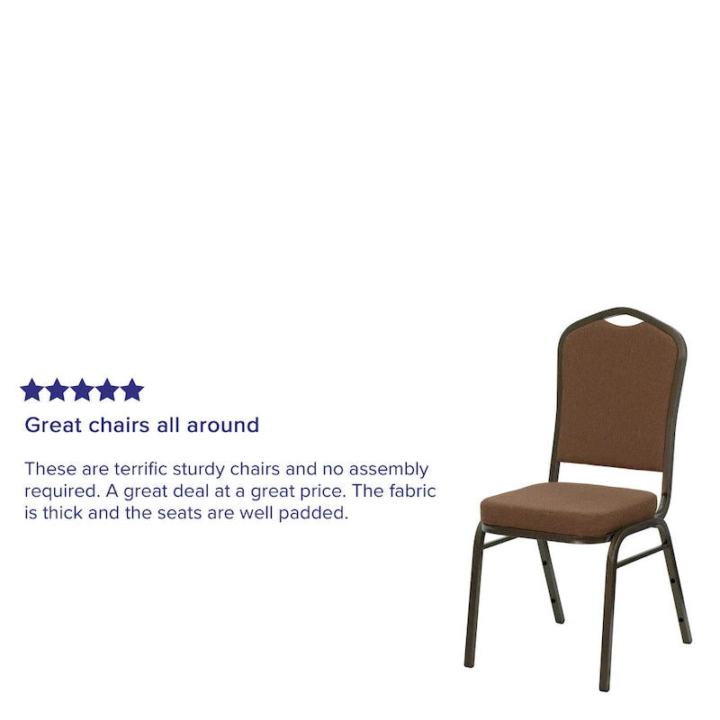 Crown Back Stacking Banquet Chair for Commercial and Home Use