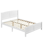 Pine Wood Full Size Solid Slat Platform Bed Frame