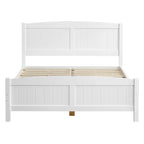 Pine Wood Full Size Solid Slat Platform Bed Frame