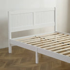 Pine Wood Full Size Solid Slat Platform Bed Frame