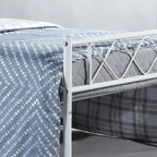 Metal Platform Bed Frame with Headboard and Under-Bed Storage