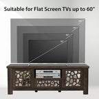 55-Zoll-Retro-TV-Ständer und Mediencenter mit Spiegeltüren
