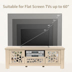 55-Zoll-Retro-TV-Ständer und Mediencenter mit Spiegeltüren