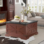 Farmhouse Lift Top Square Coffee Table with Hidden Storage