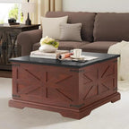 Farmhouse Lift Top Square Coffee Table with Hidden Storage